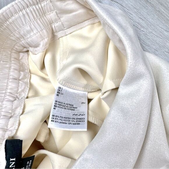 White Suede Pull On Pants S - Picture 4 of 6